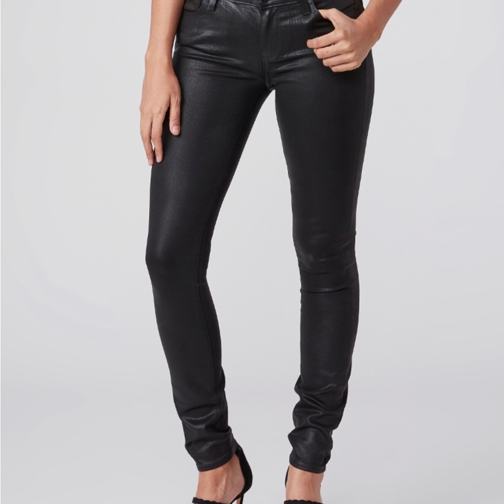 PAIGE Verdugo Ultra Skinny Black Fog Luxe Coating